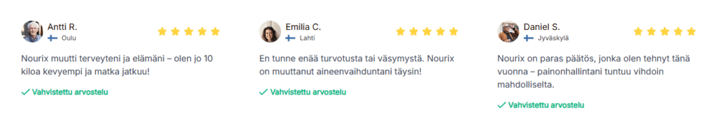Nourix Kapselit Kokemukset